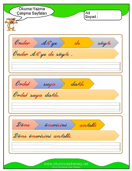 ö sesi Çalışma Sayfaları